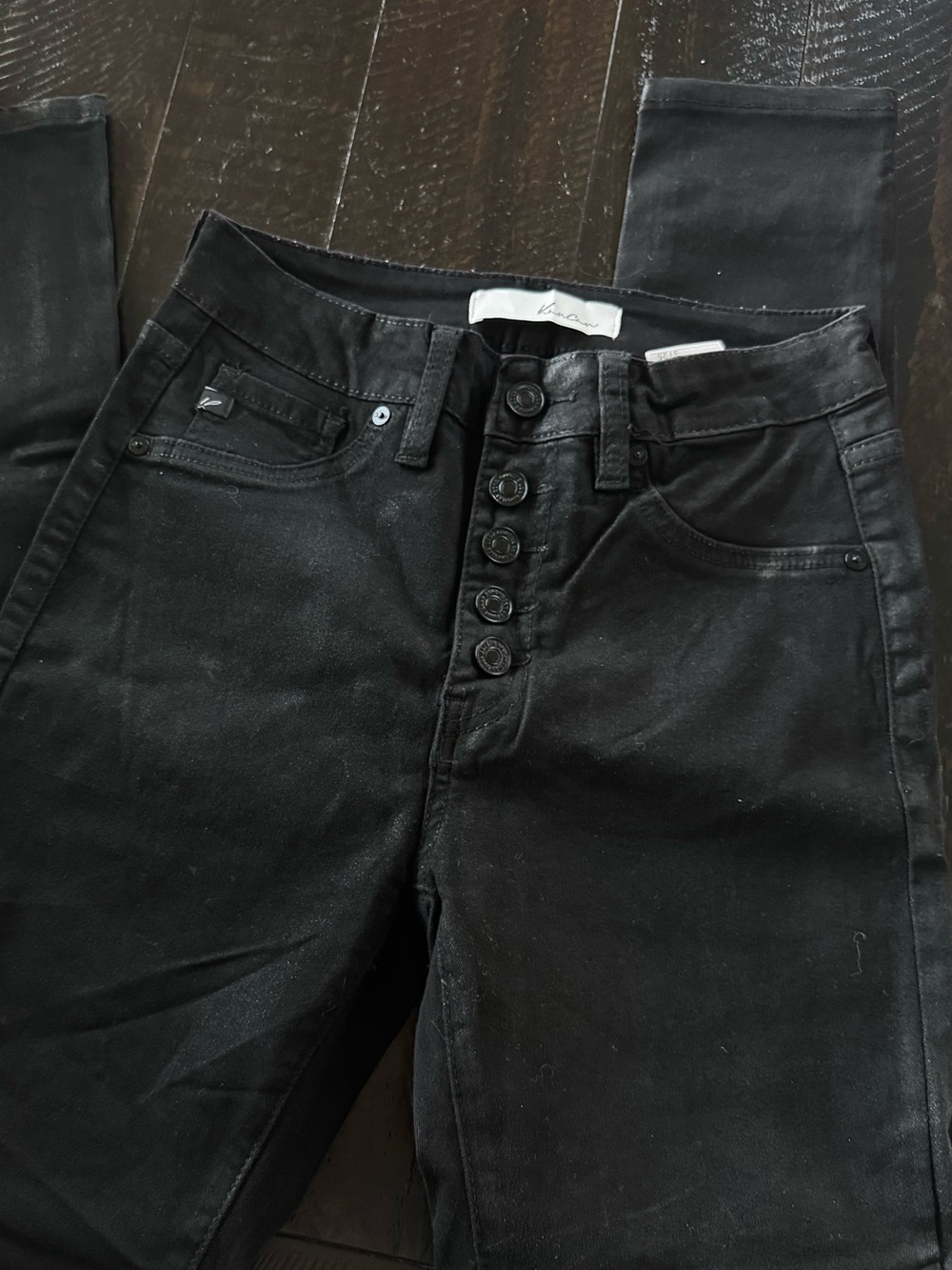 KanCan Black High-Rise Button-Fly Women's Jeans